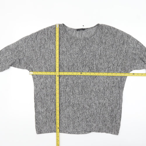COS Women's Grey Knit Long Sleeve Relaxed Fit Blouse Size S