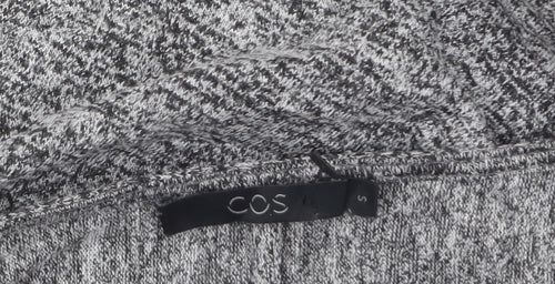 COS Women's Grey Knit Long Sleeve Relaxed Fit Blouse Size S