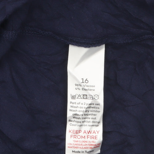 Bonmarché Women’s Blue Short Sleeve Tunic Blouse Size 16