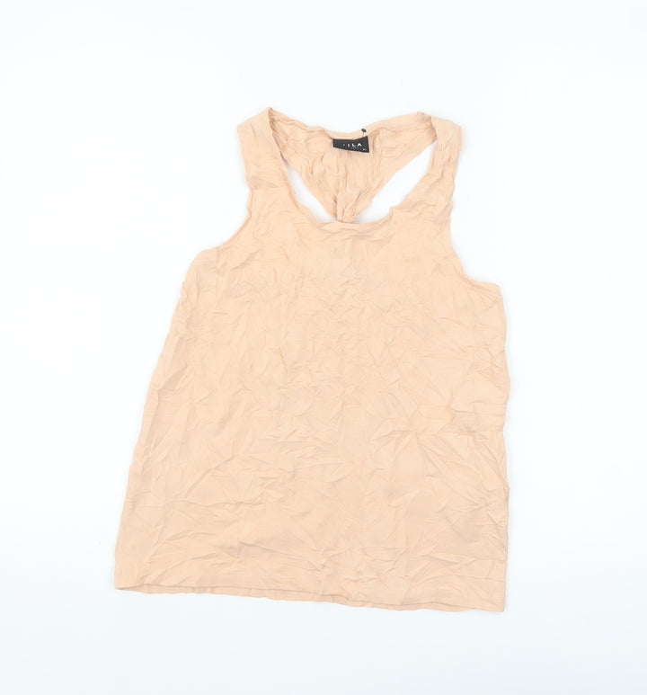 Vila Women’s Beige XS Sleeveless Jersey Tank Top