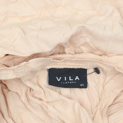 Vila Women’s Beige XS Sleeveless Jersey Tank Top