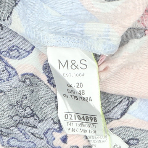 Marks and Spencer Women’s Multicoloured Floral T-Shirt Size 20