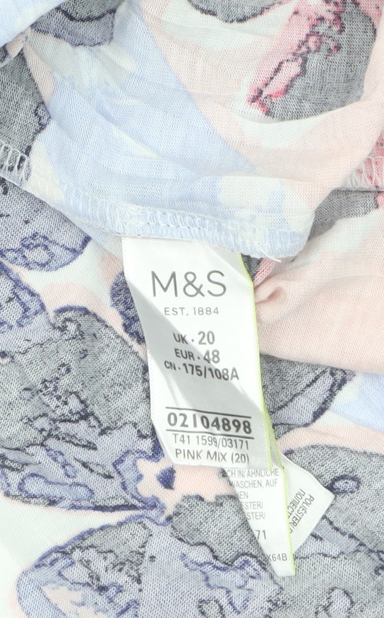 Marks and Spencer Women’s Multicoloured Floral T-Shirt Size 20