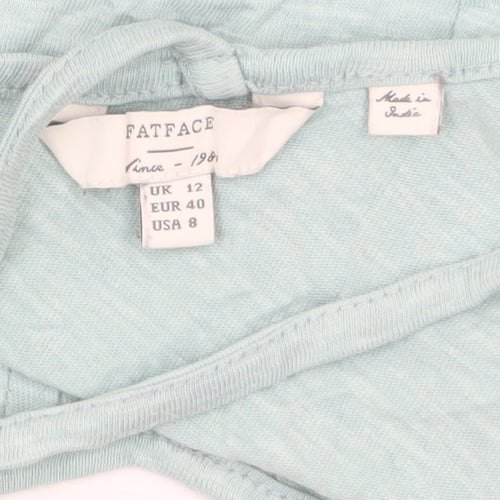 FatFace Women's Green Cotton Modal Tunic Blouse UK 12