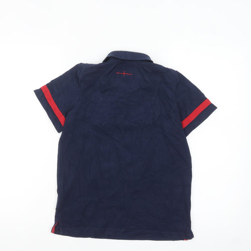 England Rugby Boys Navy Polo Shirt 13 Years Official Licensed Cotton