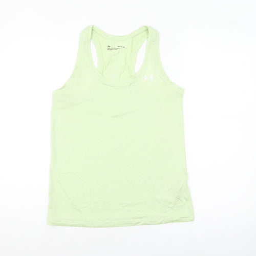 Under Armour Women Green Racerback Loose Fit Tank Top Size S