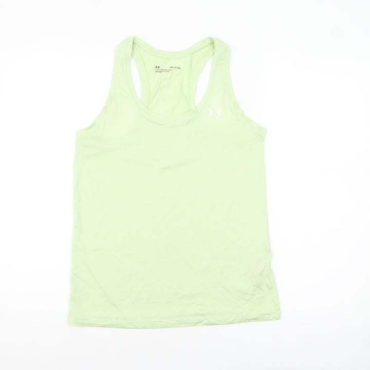 Under Armour Women Green Racerback Loose Fit Tank Top Size S