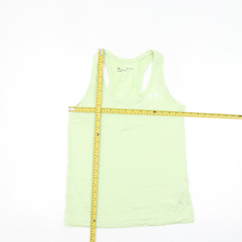 Under Armour Women Green Racerback Loose Fit Tank Top Size S