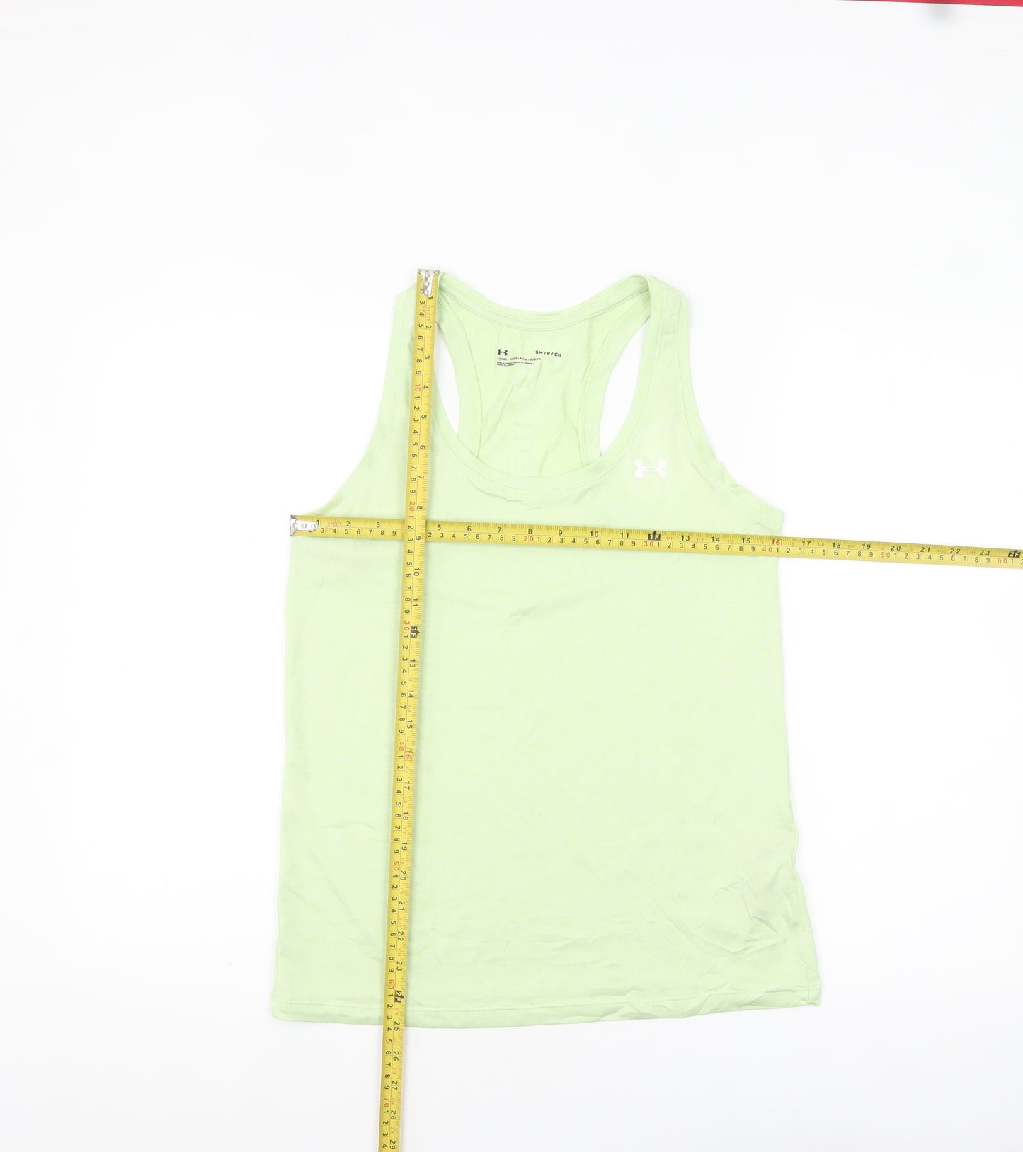 Under Armour Women Green Racerback Loose Fit Tank Top Size S