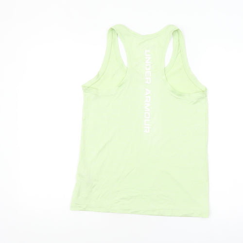 Under Armour Women Green Racerback Loose Fit Tank Top Size S