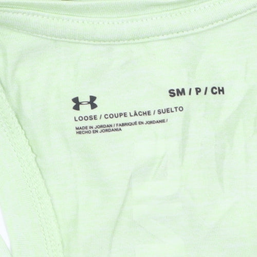 Under Armour Women Green Racerback Loose Fit Tank Top Size S