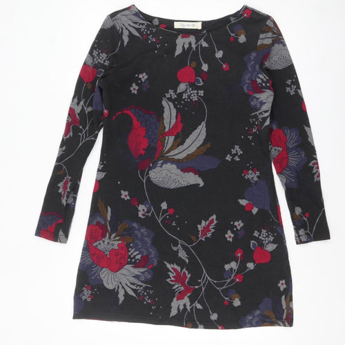 Lily and Me Womens Multicoloured Floral Shift Dress Size 12 Long Sleeve