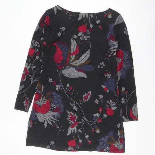 Lily and Me Womens Multicoloured Floral Shift Dress Size 12 Long Sleeve