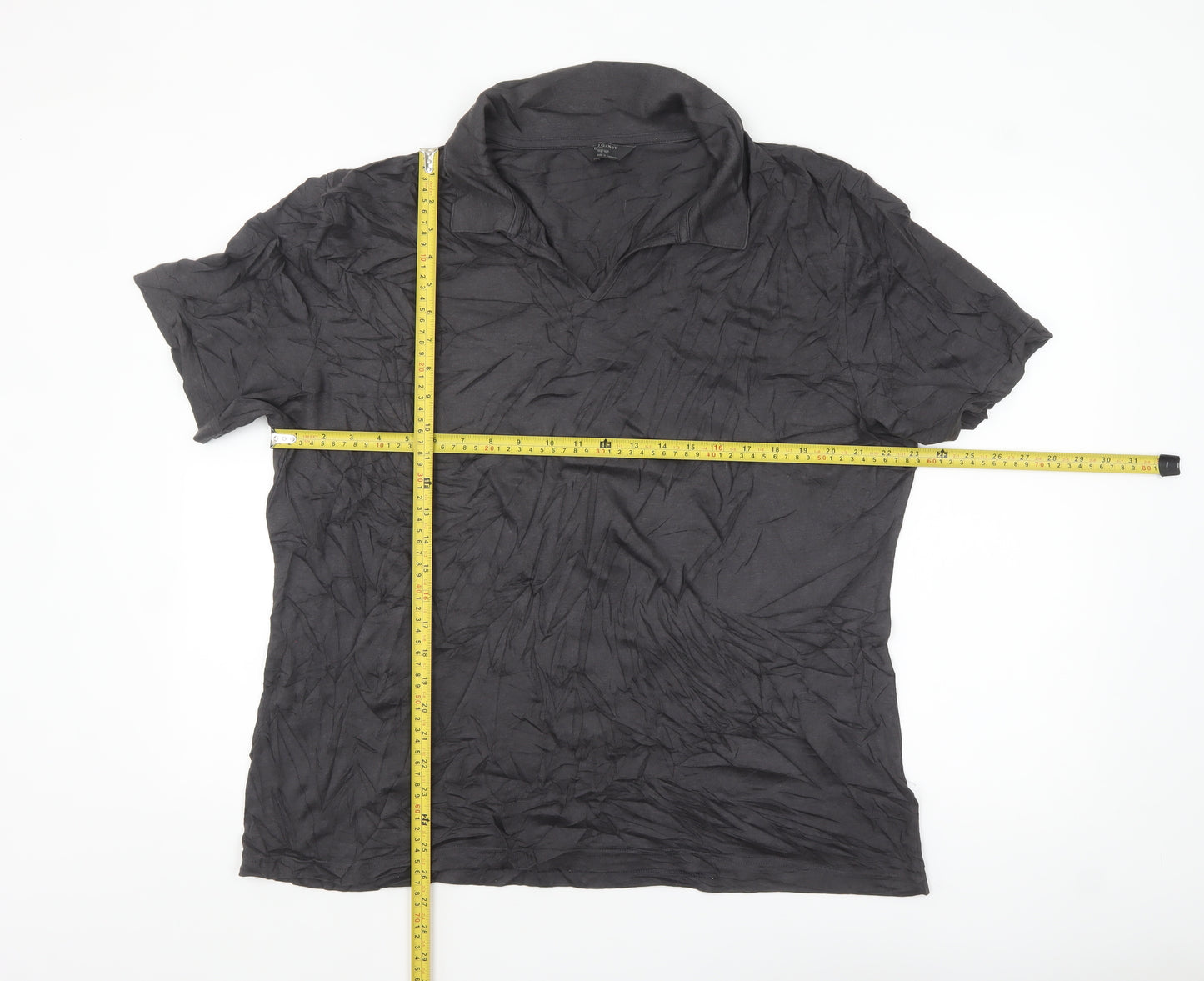 Marks and Spencer Mens Black 2XL Polo Shirt Cotton Blend