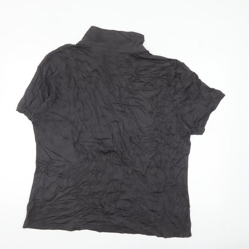 Marks and Spencer Mens Black 2XL Polo Shirt Cotton Blend