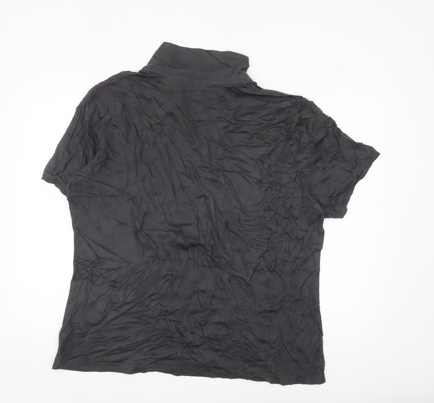 Marks and Spencer Mens Black 2XL Polo Shirt Cotton Blend
