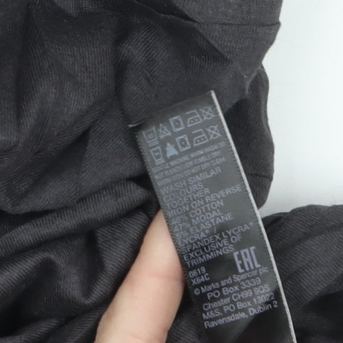 Marks and Spencer Mens Black 2XL Polo Shirt Cotton Blend