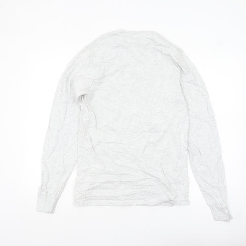 HUF Men’s Grey Long Sleeve Graphic Casual Top Size S