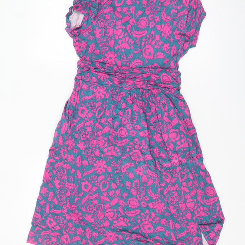 Boden Women Pink Floral Wrap Dress UK 12P Viscose Summer Style