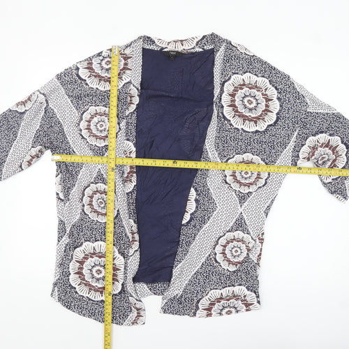 Next Women’s Blue Floral Kimono Jacket Size S Lightweight Boho Style