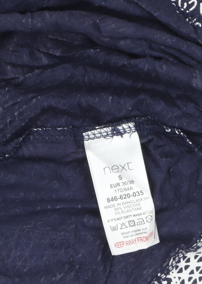 Next Women’s Blue Floral Kimono Jacket Size S Lightweight Boho Style