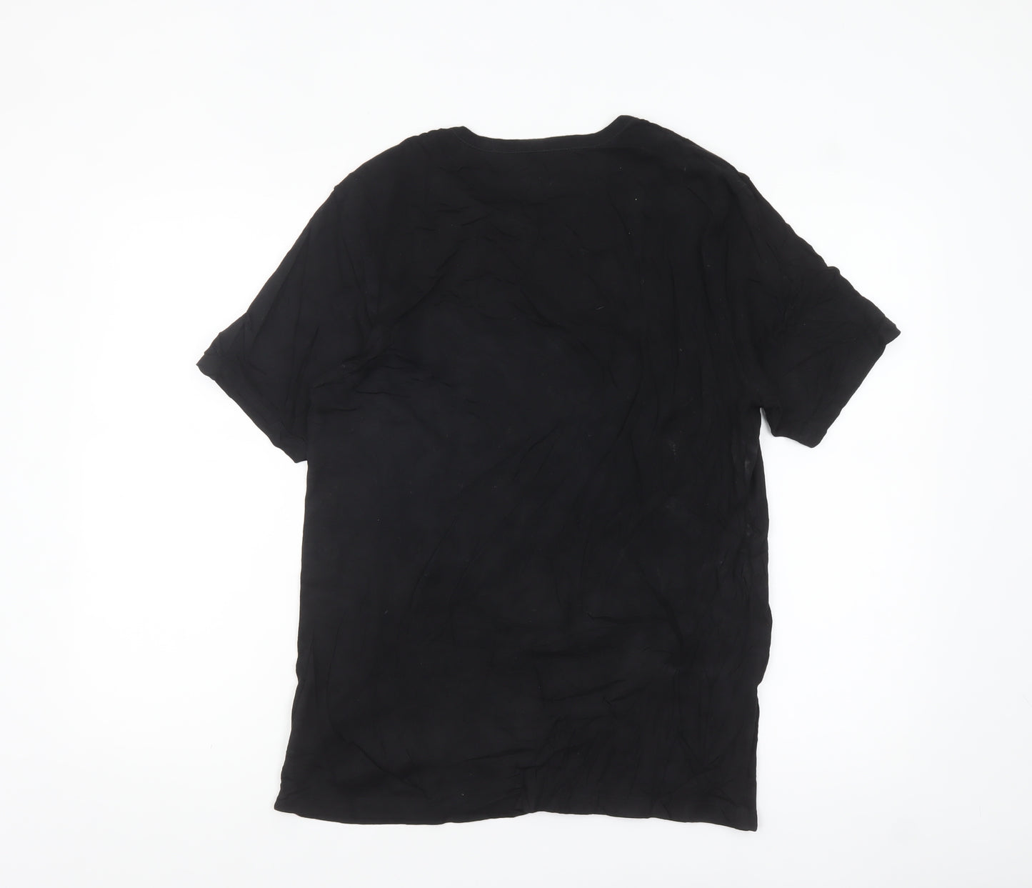 Hugo Boss Men's Black Cotton Crew Neck Regular Fit T-Shirt L