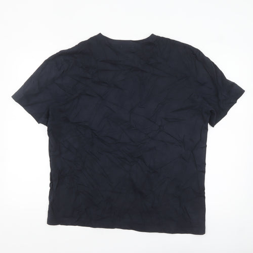ARNE Men's Blue 2XL Crew Neck Pocket Cotton T-Shirt