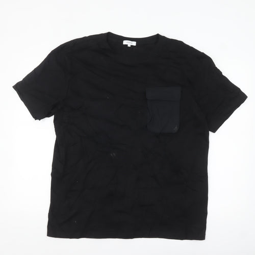 ARNE Men’s Black Crew Neck Short Sleeve T-Shirt 2XL Regular Fit Pocket