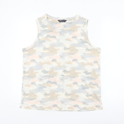 Marks and Spencer Women's Multicoloured Camouflage Tank Top Size 14