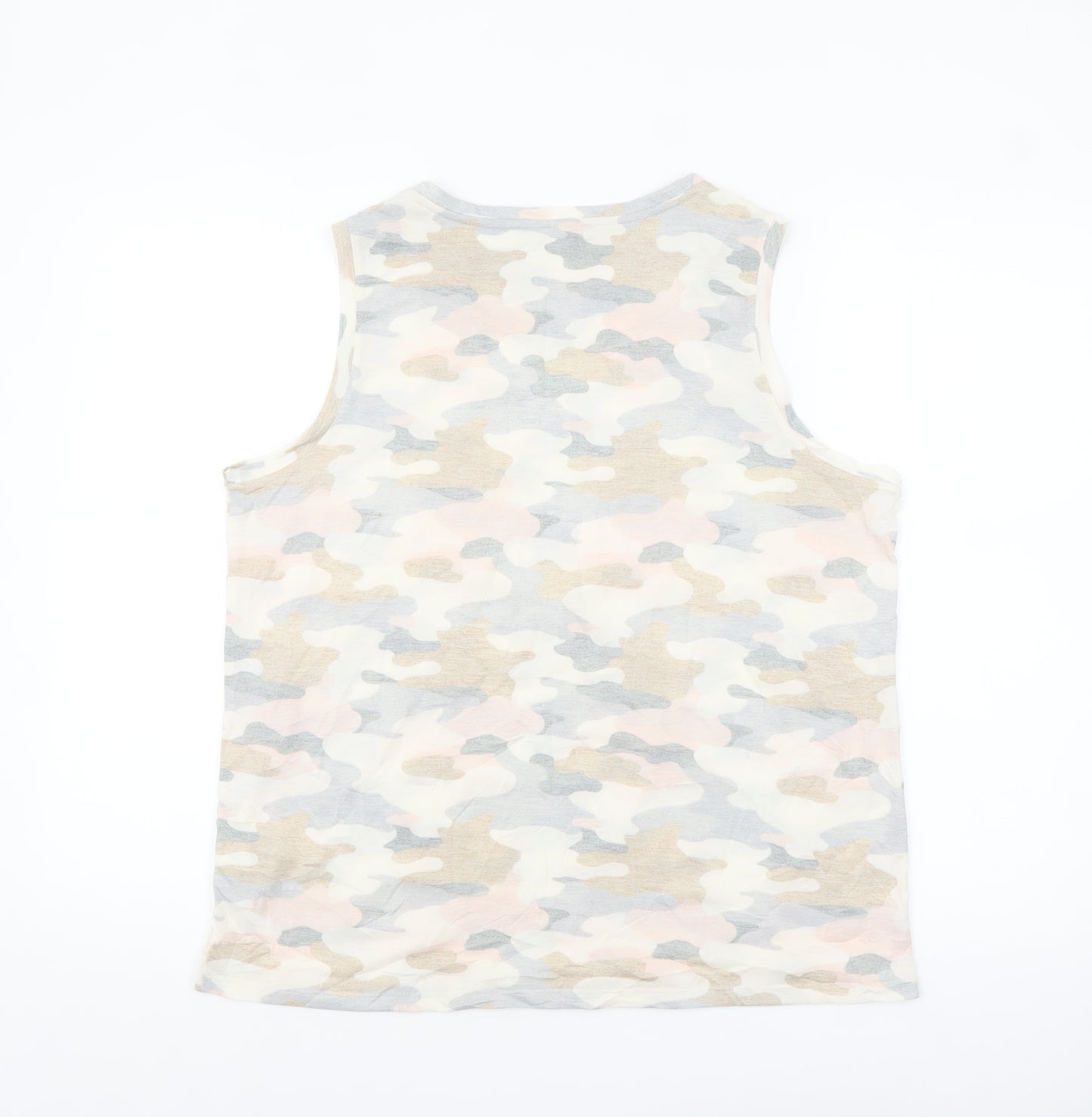 Marks and Spencer Women's Multicoloured Camouflage Tank Top Size 14