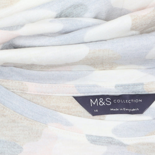 Marks and Spencer Women's Multicoloured Camouflage Tank Top Size 14