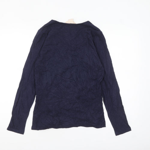 Mauvette Women's Blue Long Sleeve Wrap Blouse Size 12