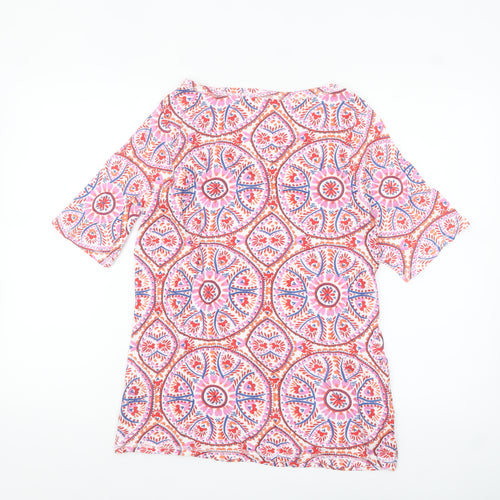 Marks and Spencer Women’s Multicoloured Cotton Geometric T-Shirt Size 16