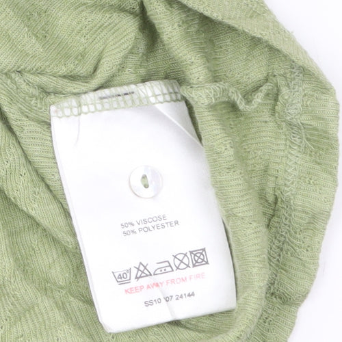 White Stuff Women's Green Lace Trim Viscose Tank Top Size 16