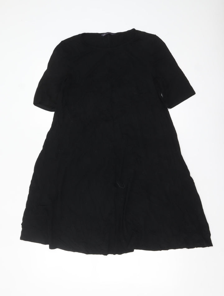 Marks and Spencer Womens Black Knee Length A-Line Dress Size 10