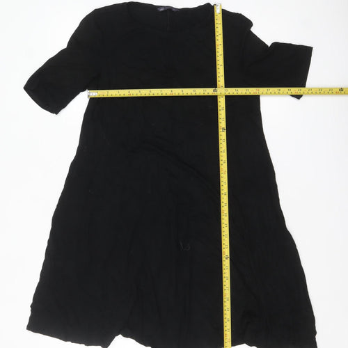 Marks and Spencer Womens Black Knee Length A-Line Dress Size 10