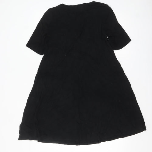 Marks and Spencer Womens Black Knee Length A-Line Dress Size 10