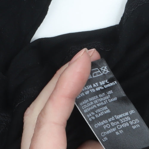 Marks and Spencer Womens Black Knee Length A-Line Dress Size 10