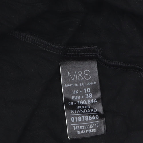 Marks and Spencer Womens Black Knee Length A-Line Dress Size 10