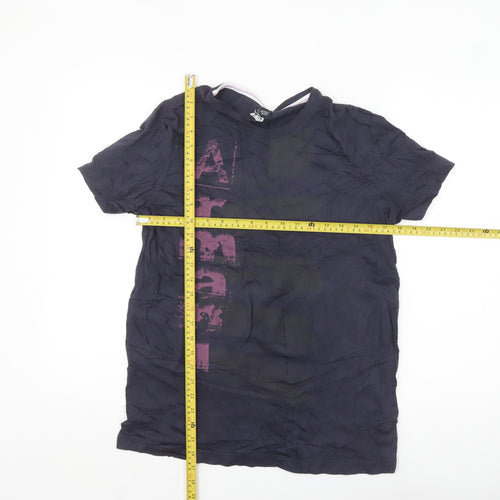 Armani Jeans Men's Navy Short Sleeve Crew Neck Graphic T-Shirt - Size L