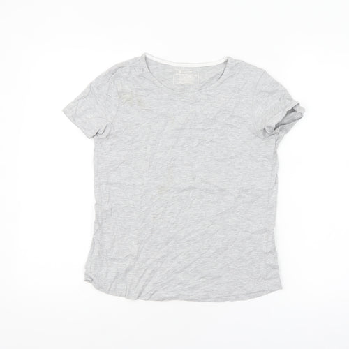 Mountain Warehouse Womens Grey Cotton Short Sleeve T-Shirt Size 6