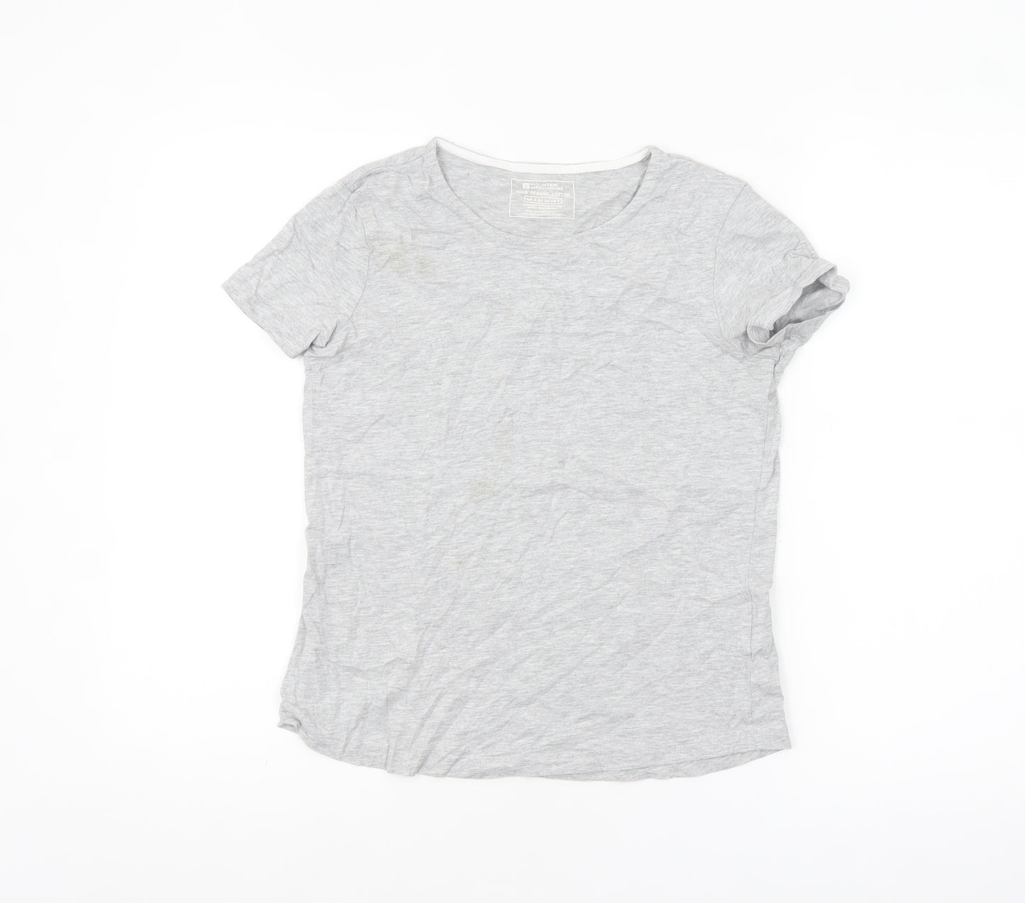Mountain Warehouse Womens Grey Cotton Short Sleeve T-Shirt Size 6