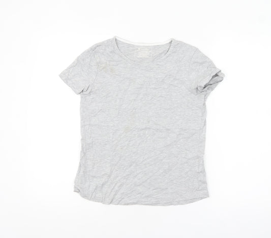 Mountain Warehouse Womens Grey Cotton Short Sleeve T-Shirt Size 6