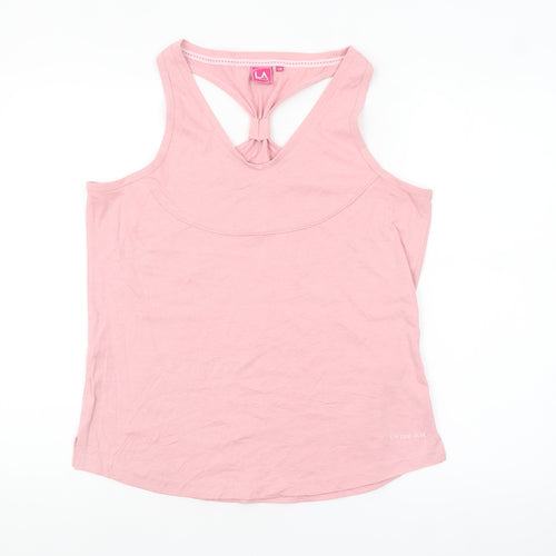 LA Gear Women's Pink Racerback Tank Top Size 18 Polyester Cotton