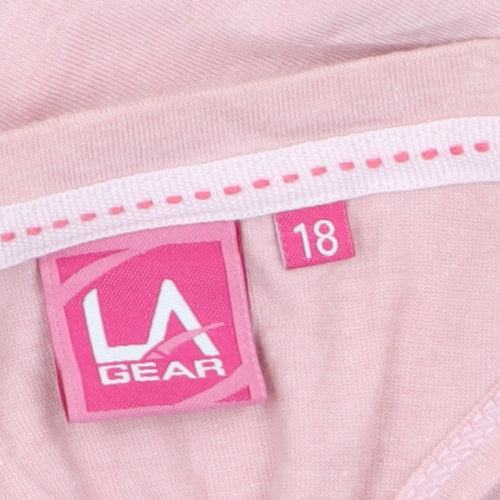 LA Gear Women's Pink Racerback Tank Top Size 18 Polyester Cotton