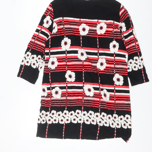 M&Co Women’s Multicoloured Floral Striped Tunic Blouse Size 14