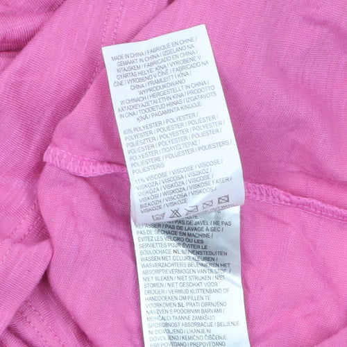 LA Gear Womens Pink Basic Crew Neck Short Sleeve T-Shirt Size 20
