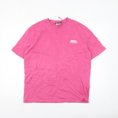 Zara Women Pink Barbie Movie T-Shirt Size S Short Sleeve Cotton