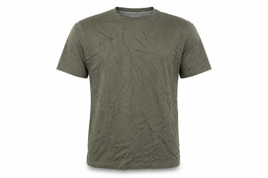 Front view of Next Men's Khaki Green Cotton Crew Neck Short Sleeve T-Shirt XS