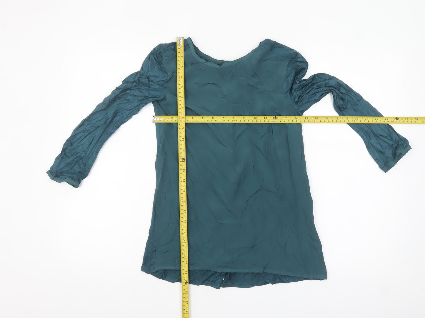 Warehouse Women's Green Long Sleeve Button Blouse UK 6